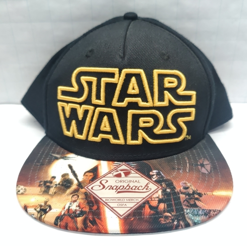 Disney Star Wars The Force Awakens SnapBack Baseball Cap Graphic Print Brim
